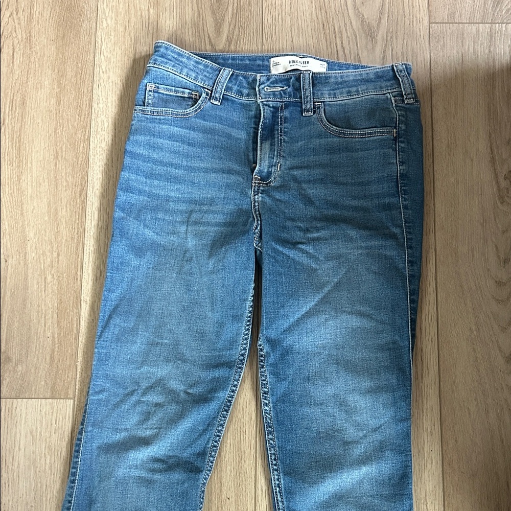 Hollister Blue Denim Mid-Rise Bootcut Jeans